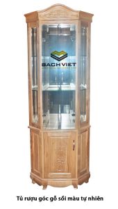 TỦ GÓC TRANG TRÍ GỖ SỒI